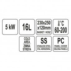 YG-04636 YATO GASTRO Friteuza electrica, capacitat..